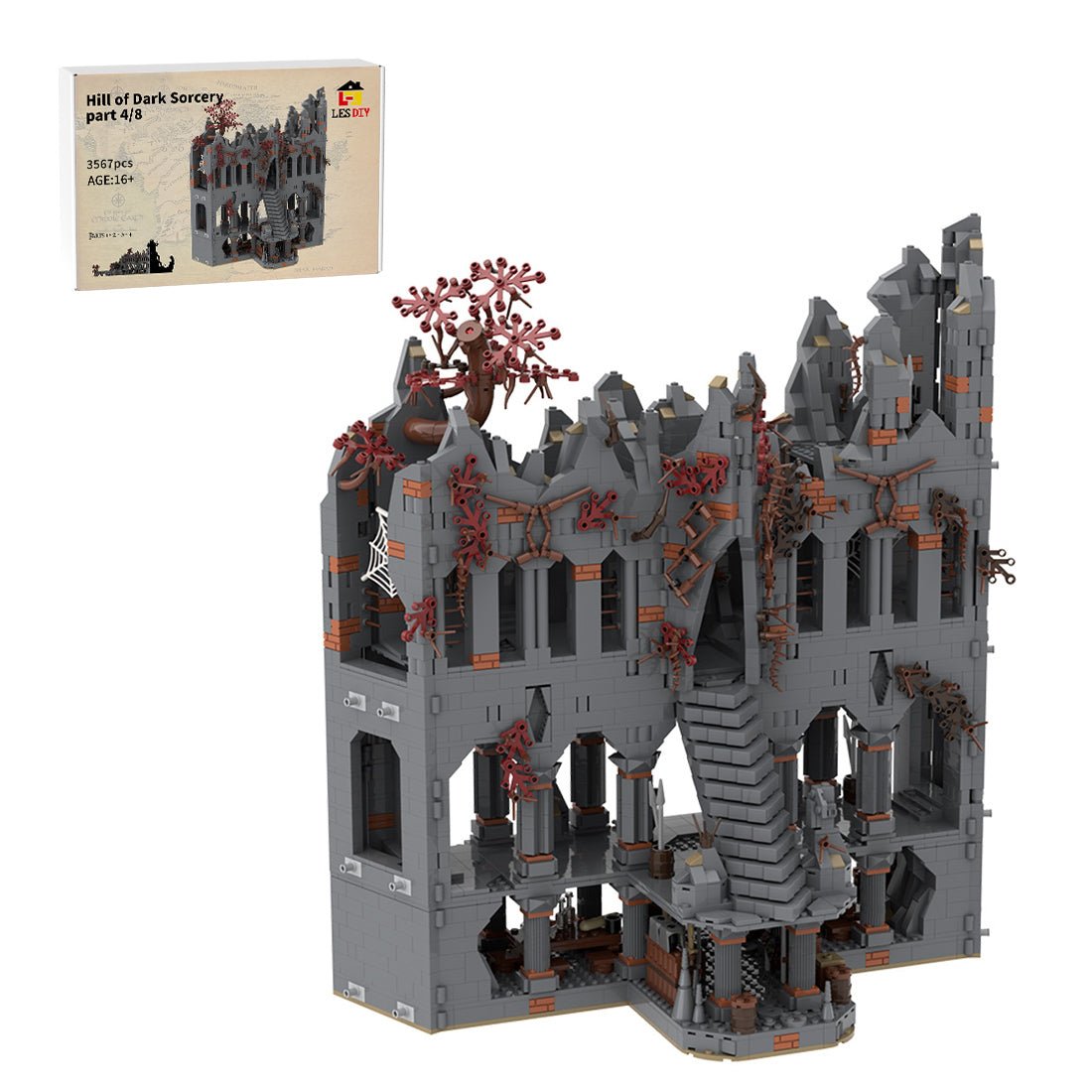 MOC - 217982 Part 4 Medieval Dark Magic Mountain Building Blocks - LesDiy - Building Blocks