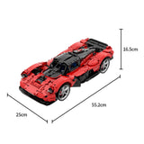 MOC - 218984 Aston Martin Valkyrie (red) Building Blocks - LesDiy - 