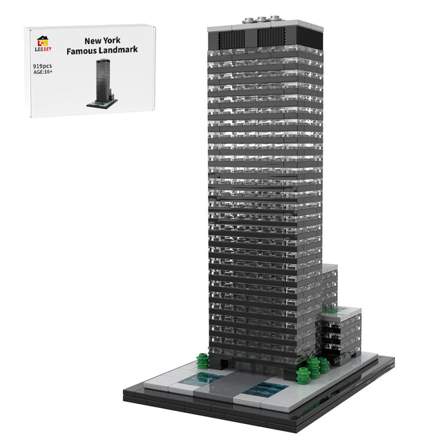 MOC - 219954 Seagram Building New York - 1/800 Scale Building Blocks - LesDiy - Building Blocks - 