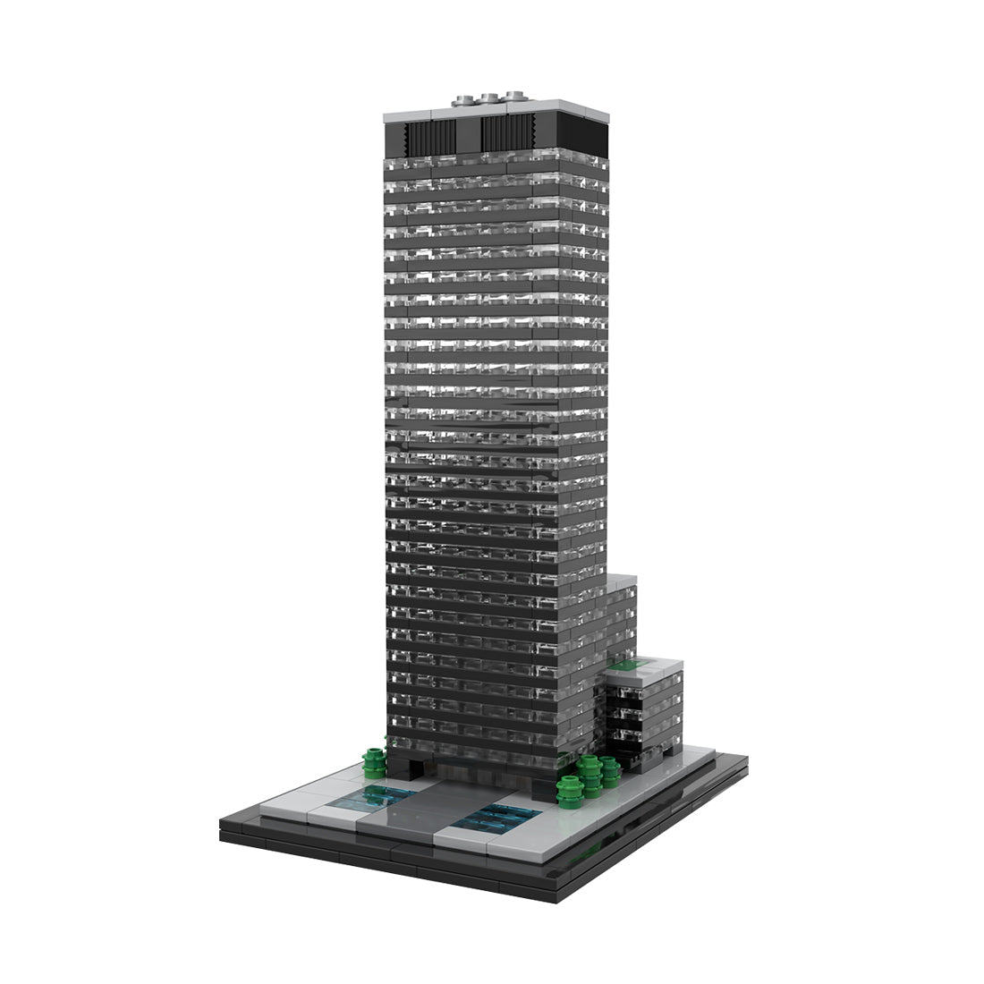 MOC - 219954 Seagram Building New York - 1/800 Scale Building Blocks - LesDiy - Building Blocks - 