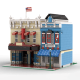 MOC - 220451 Cinema | Deluxe Main Street USA Building Blocks - LesDiy - Building Blocks
