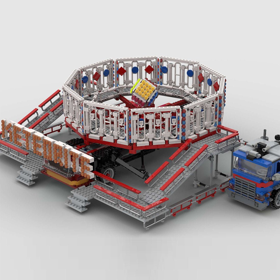 MOC - 220631 Fairground Meteorite ride Building Blocks - LesDiy - 