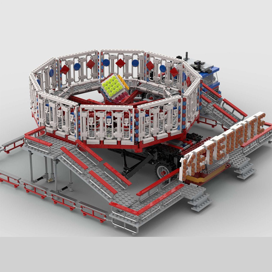 MOC - 220631 Fairground Meteorite ride Building Blocks - LesDiy - 