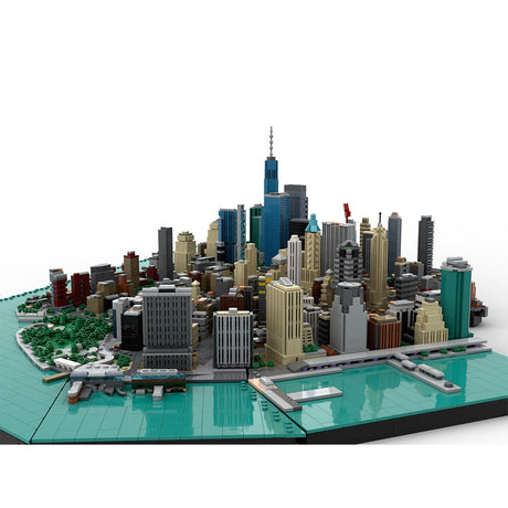 MOC - 221106 1/2000 Scale New York City Building Blocks - Financial District - LesDiy - Building Blocks
