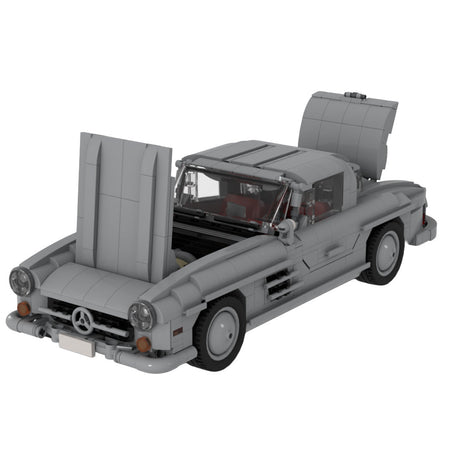 MOC-223863 Mercedes 300 SL W198 1:18 Scale Classic Sports Car Building Blocks-LesDiy-MOC-