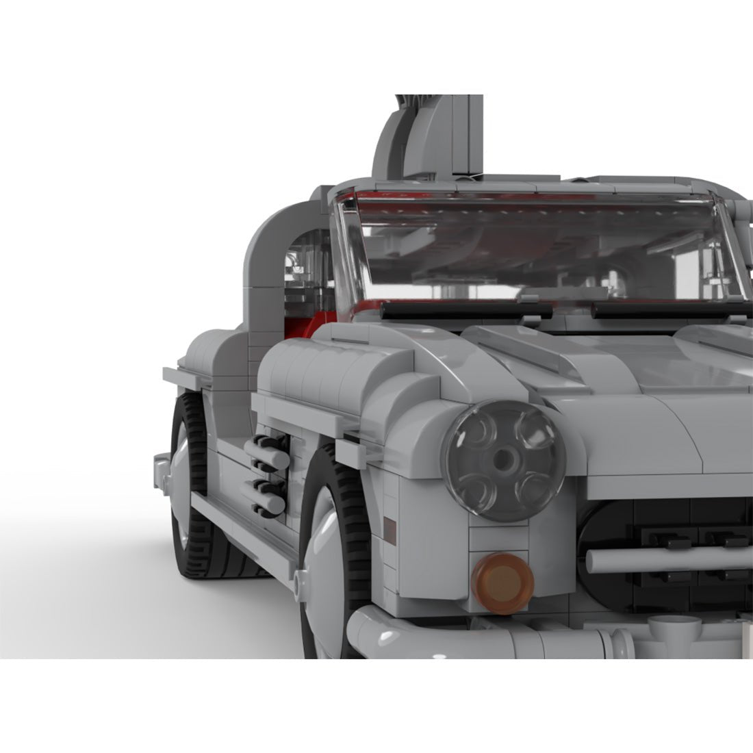 MOC-223863 Mercedes 300 SL W198 1:18 Scale Classic Sports Car Building Blocks-LesDiy-MOC-