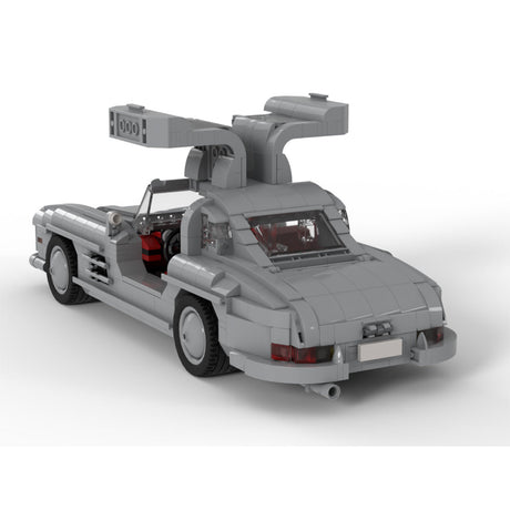 MOC-223863 Mercedes 300 SL W198 1:18 Scale Classic Sports Car Building Blocks-LesDiy-MOC-