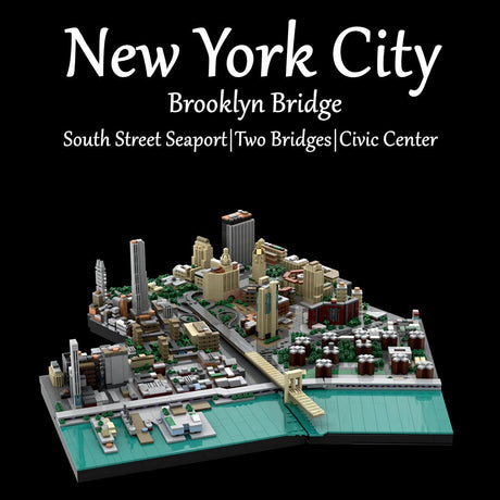 MOC - 223953 Brooklyn Bridge Area - New York City - LesDiy - Building Blocks