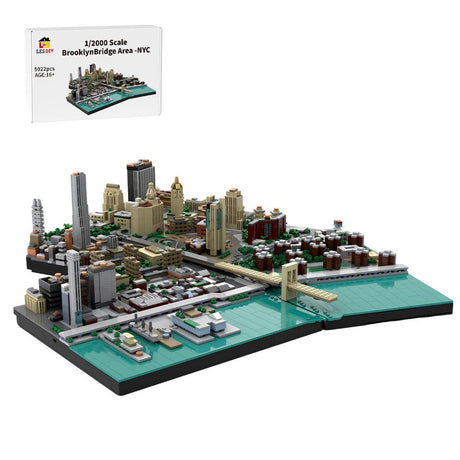 MOC - 223953 Brooklyn Bridge Area - New York City - LesDiy - Building Blocks