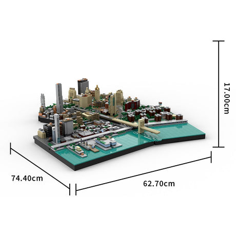 MOC - 223953 Brooklyn Bridge Area - New York City - LesDiy - Building Blocks