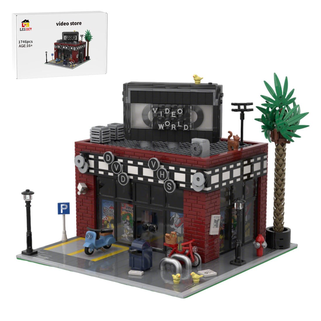 MOC - 224017 Video Store Building Blocks - LesDiy - MOC