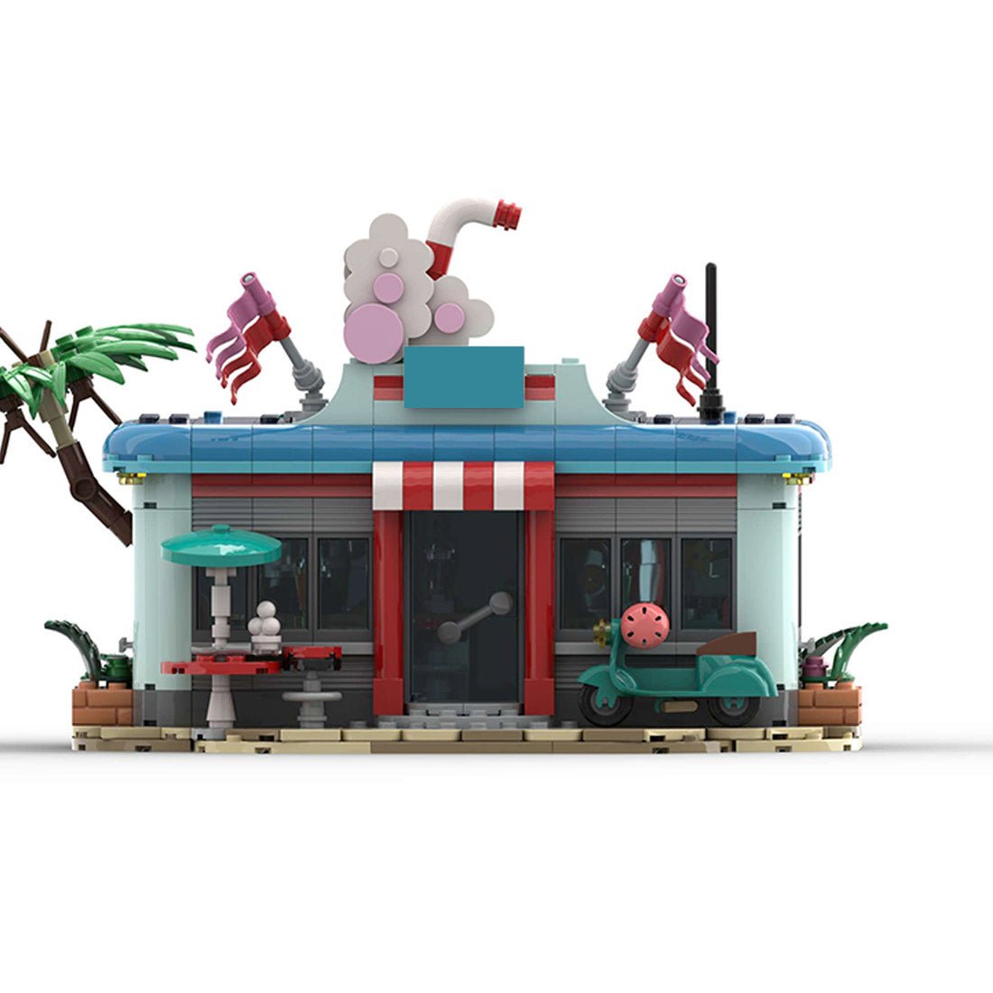 MOC - 224580 Milkshake bar Building Blocks - LesDiy - 