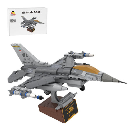 MOC - 224853 F - 16C Fighting Falcon, Nellis (1:58) Building Blocks - LesDiy - Building Blocks
