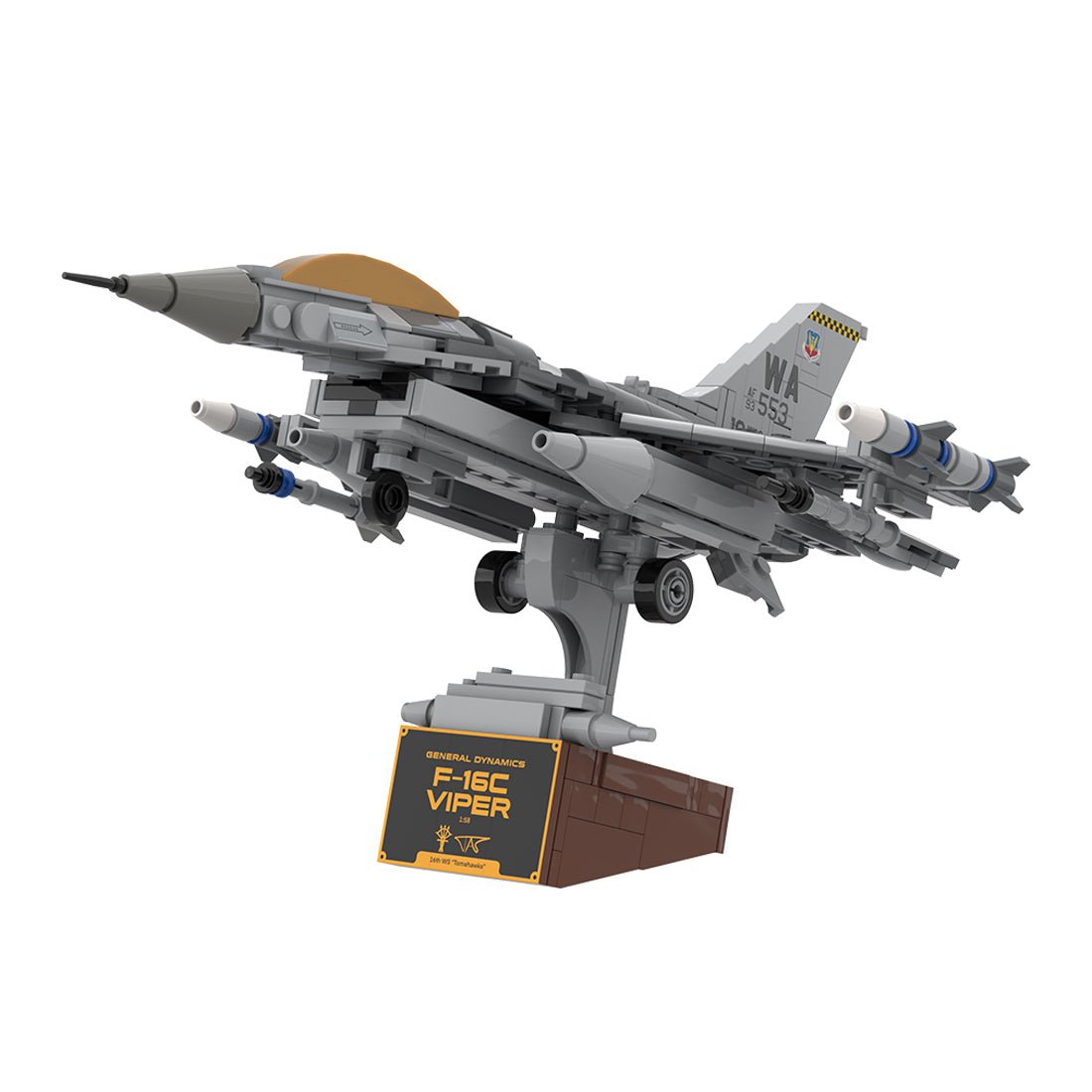 MOC - 224853 F - 16C Fighting Falcon, Nellis (1:58) Building Blocks - LesDiy - Building Blocks