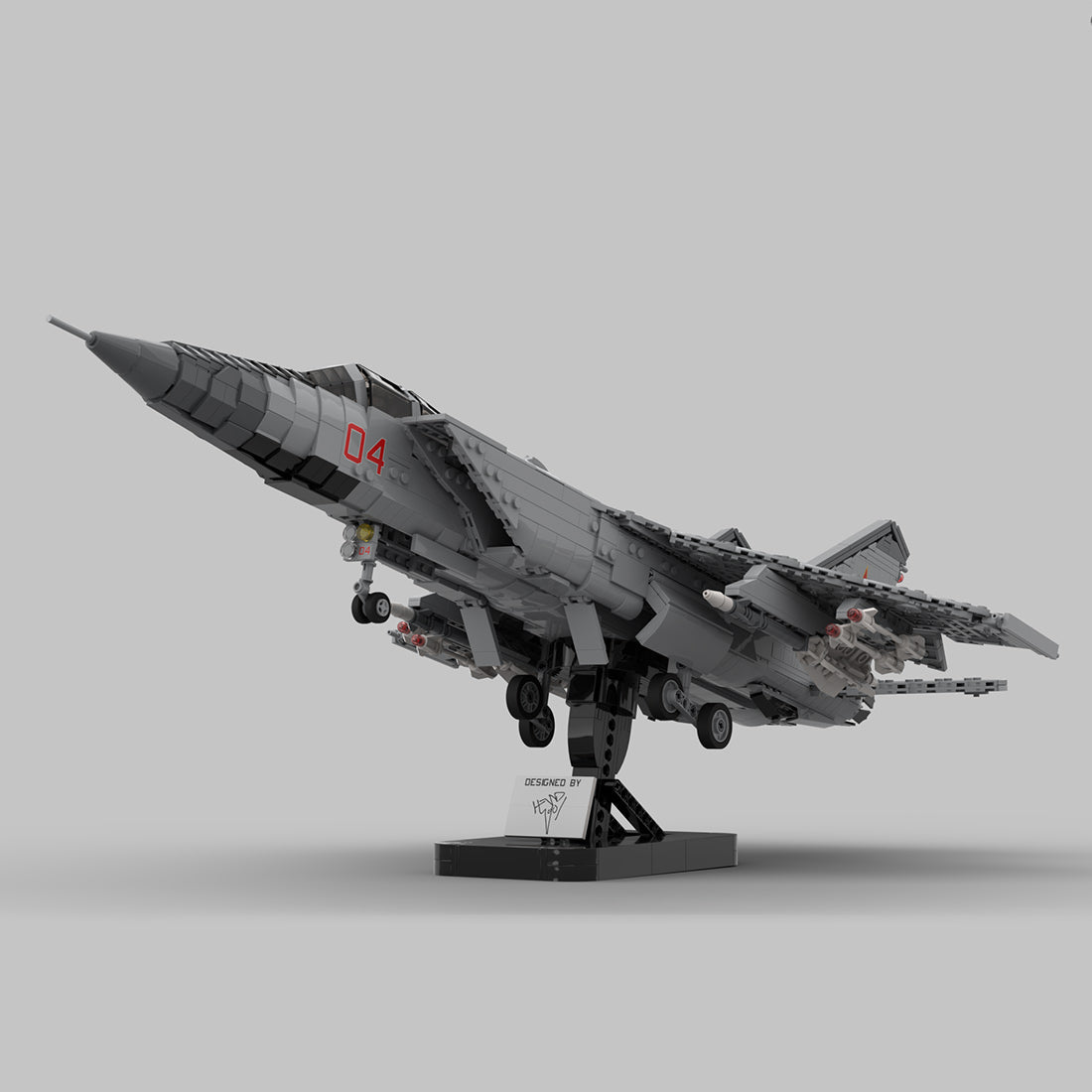 MOC-225531 1:35 Scale MiG-31 Foxhound Building Blocks | LesDiy