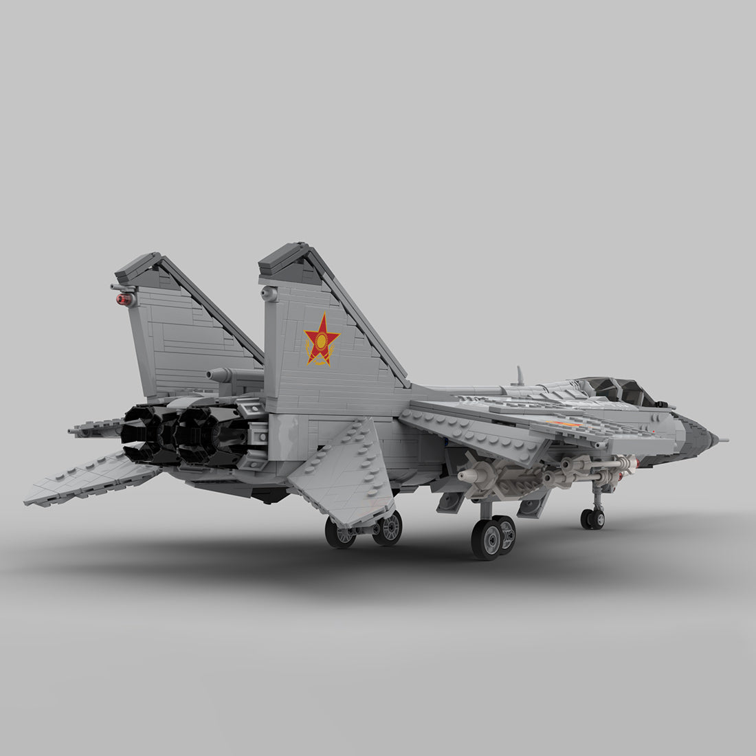 MOC - 225531 1:35 Scale MiG - 31 Foxhound Building Blocks - LesDiy - Building Blocks