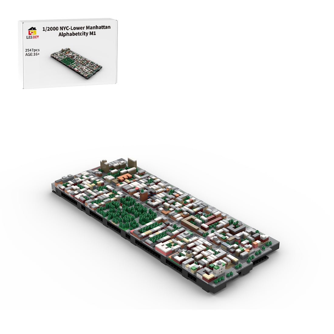 MOC - 225884 1/2000 Scale Lower Manhattan - Alphabetcity Module 1 Building Blocks - LesDiy - Building Blocks