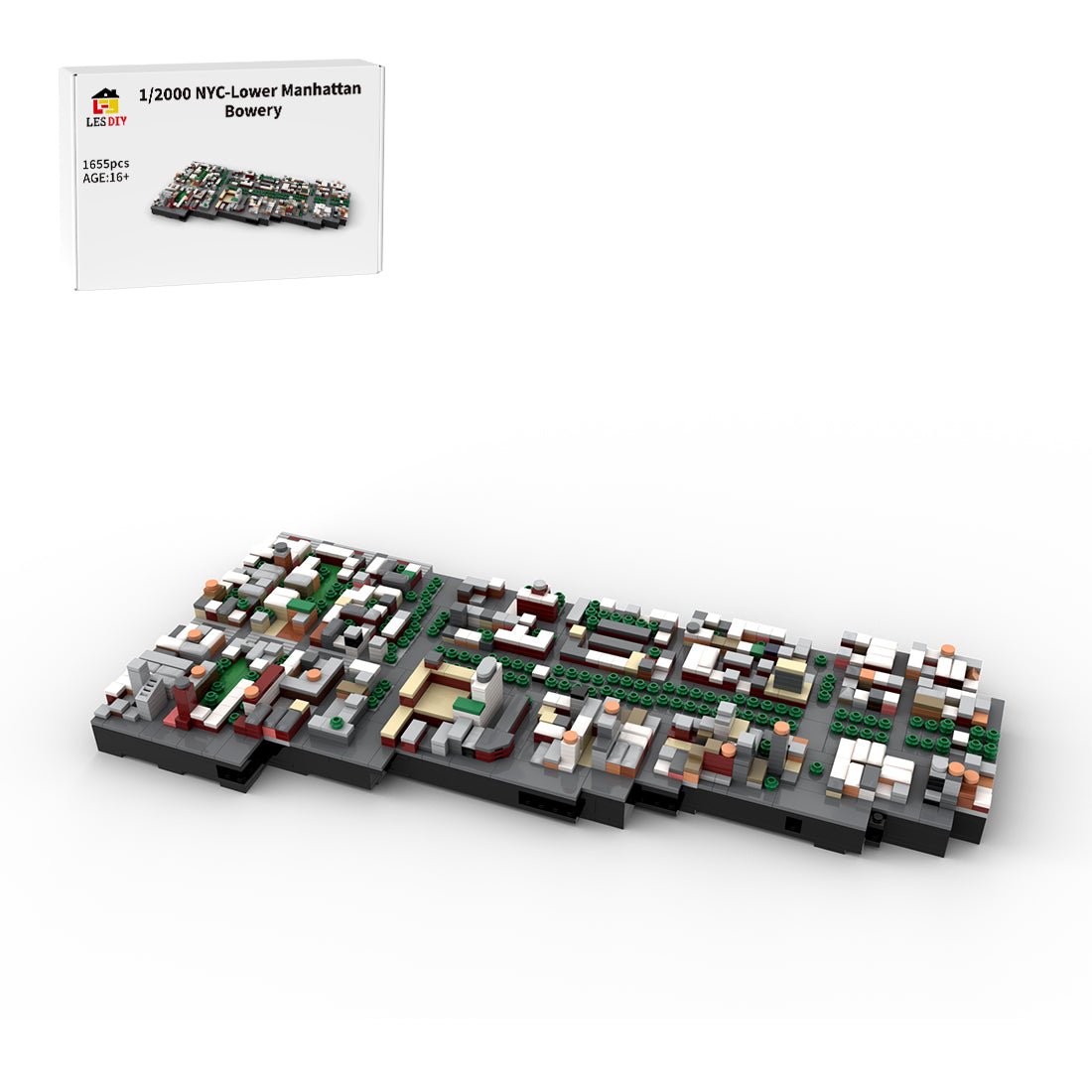 MOC - 225884 1/2000 Scale Lower Manhattan - Bowery Building Blocks - LesDiy - Building Blocks