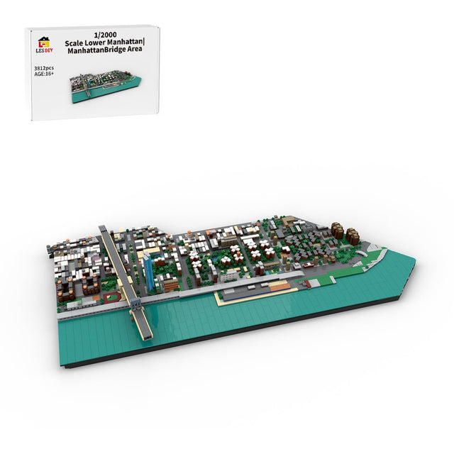MOC - 225884 1/2000 Scale Lower Manhattan - Bridge Area Building Blocks - LesDiy - Building Blocks