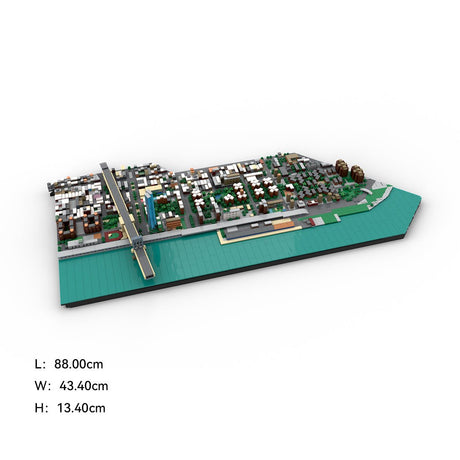 MOC - 225884 1/2000 Scale Lower Manhattan - Bridge Area Building Blocks - LesDiy - Building Blocks