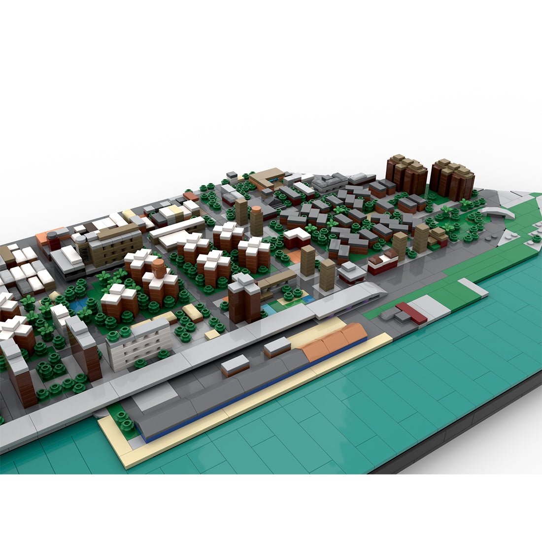 MOC - 225884 1/2000 Scale Lower Manhattan - Bridge Area Building Blocks - LesDiy - Building Blocks