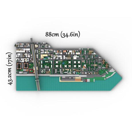 MOC - 225884 1/2000 Scale Lower Manhattan - Bridge Area Building Blocks - LesDiy - Building Blocks