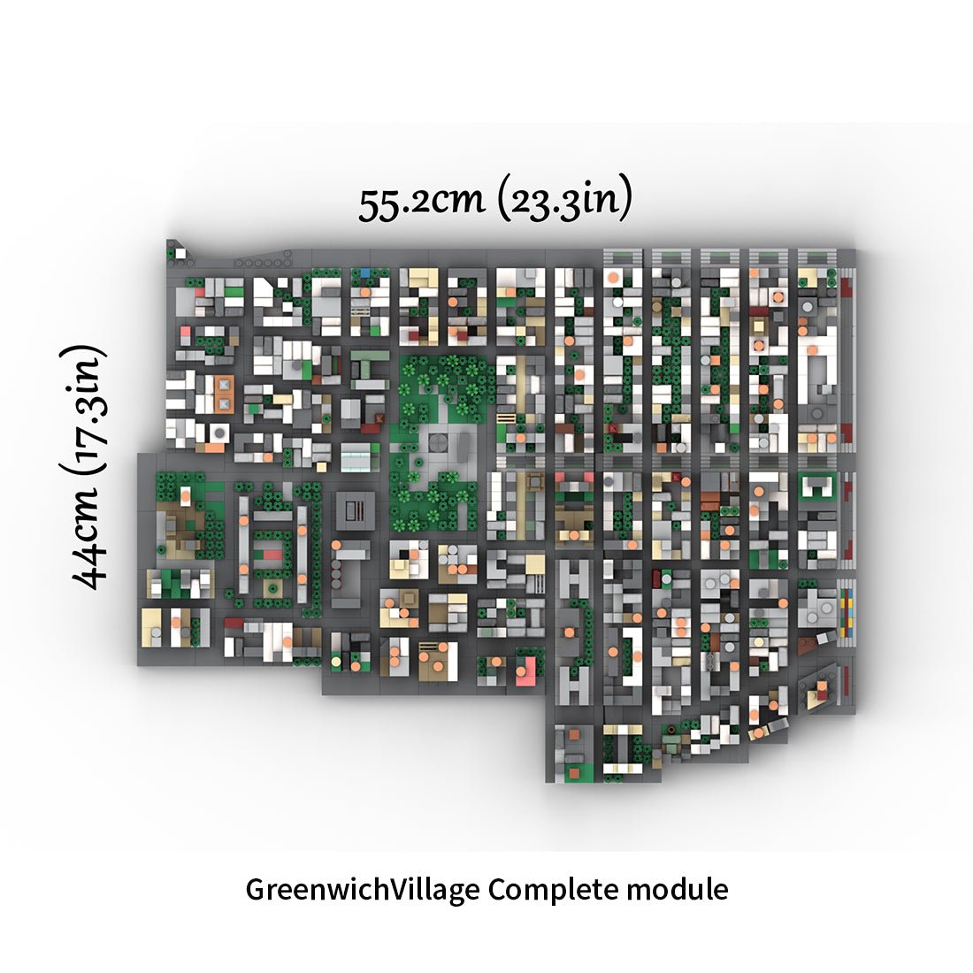 MOC - 225884 1/2000 Scale Lower Manhattan - GreenwichVillage Module 1 Building Blocks - LesDiy - Building Blocks