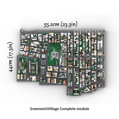 MOC - 225884 1/2000 Scale Lower Manhattan - GreenwichVillage Module 1 Building Blocks - LesDiy - Building Blocks