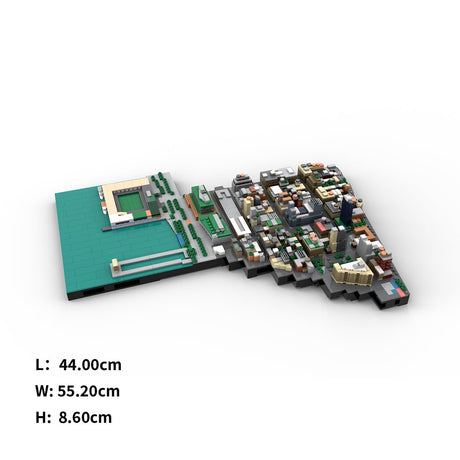 MOC - 225884 1/2000 Scale Lower Manhattan - HudsonSquare Modular Building Blocks - LesDiy - Building Blocks