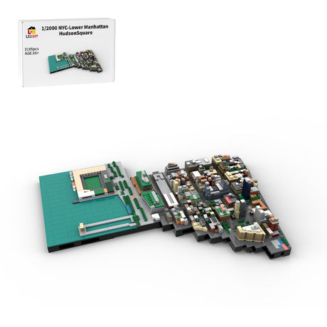 MOC - 225884 1/2000 Scale Lower Manhattan - HudsonSquare Modular Building Blocks - LesDiy - Building Blocks