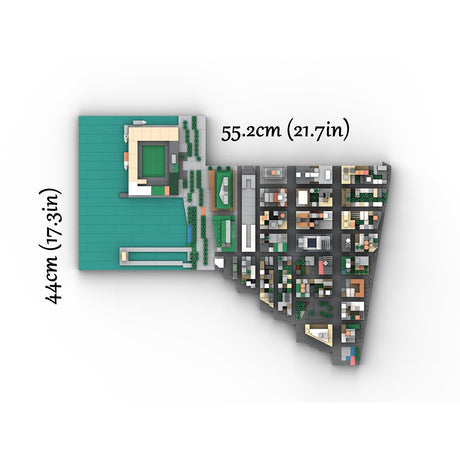 MOC - 225884 1/2000 Scale Lower Manhattan - HudsonSquare Modular Building Blocks - LesDiy - Building Blocks