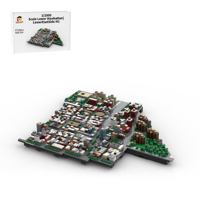 MOC - 225884 1/2000 Scale Lower Manhattan - LowerEastSide Module 1 Building Blocks - LesDiy - Building Blocks