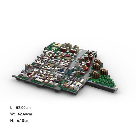 MOC - 225884 1/2000 Scale Lower Manhattan - LowerEastSide Module 1 Building Blocks - LesDiy - Building Blocks