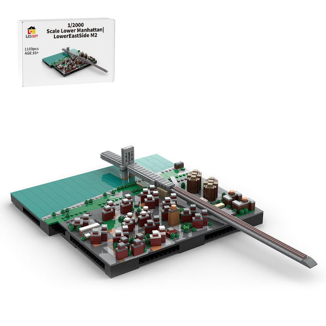 MOC - 225884 1/2000 Scale Lower Manhattan - LowerEastSide Module 2 Building Blocks - LesDiy - Building Blocks