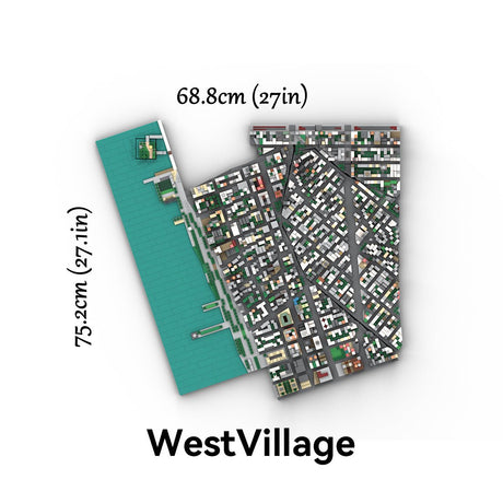 MOC - 225884 1/2000 Scale Lower Manhattan - WestVillage Module 1 Building Blocks - LesDiy - Building Blocks