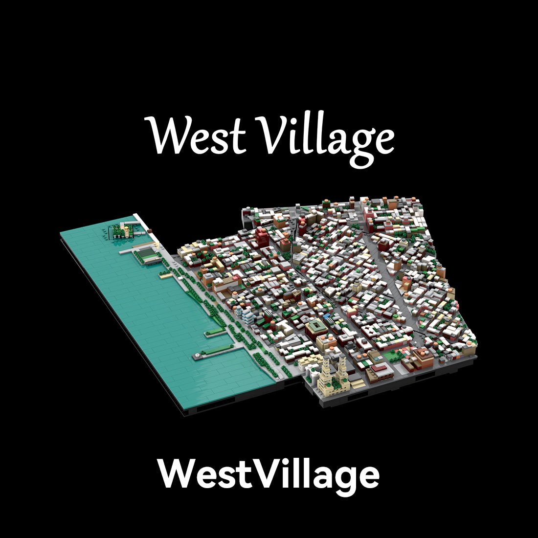 MOC - 225884 1/2000 Scale Lower Manhattan - WestVillage Module 1 Building Blocks - LesDiy - Building Blocks