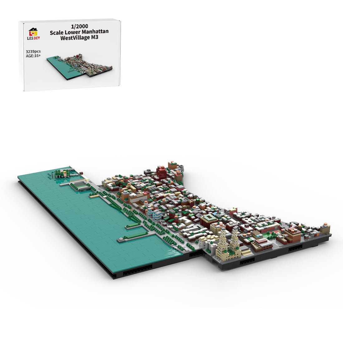 MOC - 225884 1/2000 Scale Lower Manhattan - WestVillage Module 3 Building Blocks - LesDiy - Building Blocks