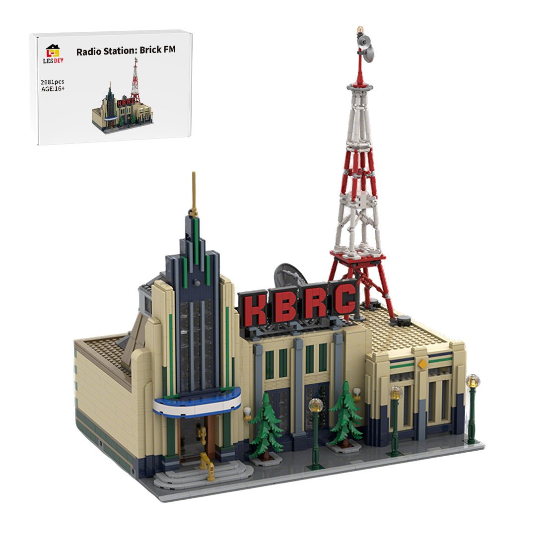 MOC-226314 Brick FM Radio Station Building Blocks-LesDiy-MOC-
