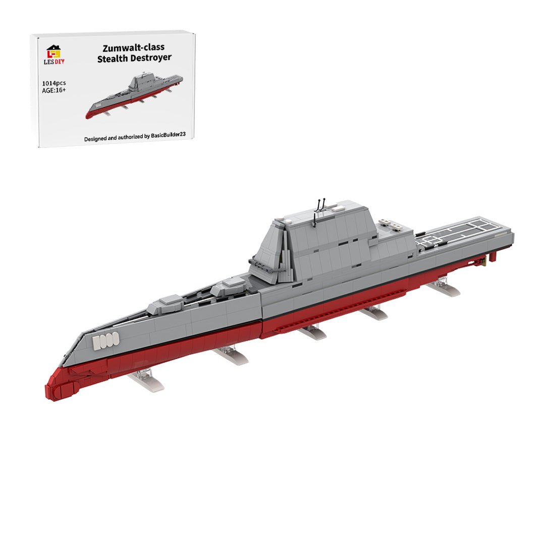 MOC-227260 USS Zumwalt Building Blocks-LesDiy-MOC-