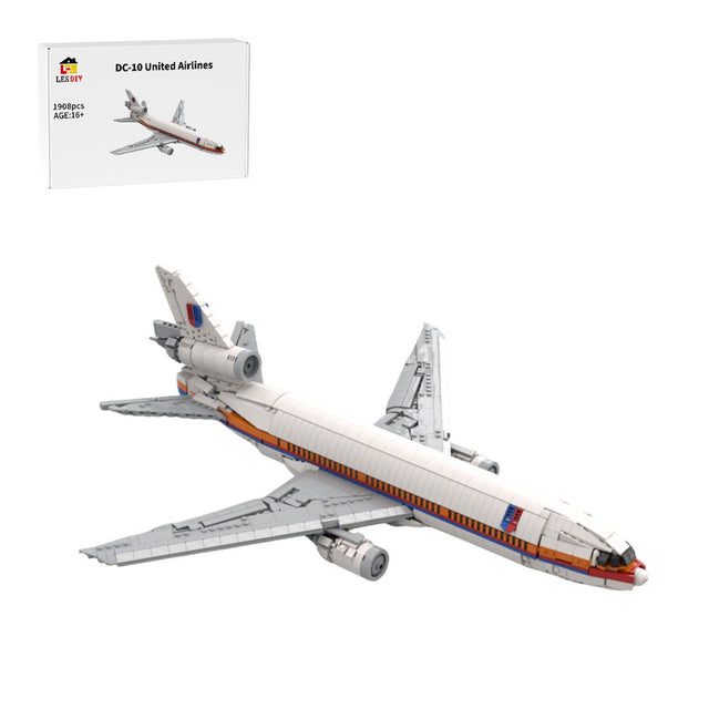 MOC - 228395 DC - 10 United Airlines Building Blocks - LesDiy - Building Blocks