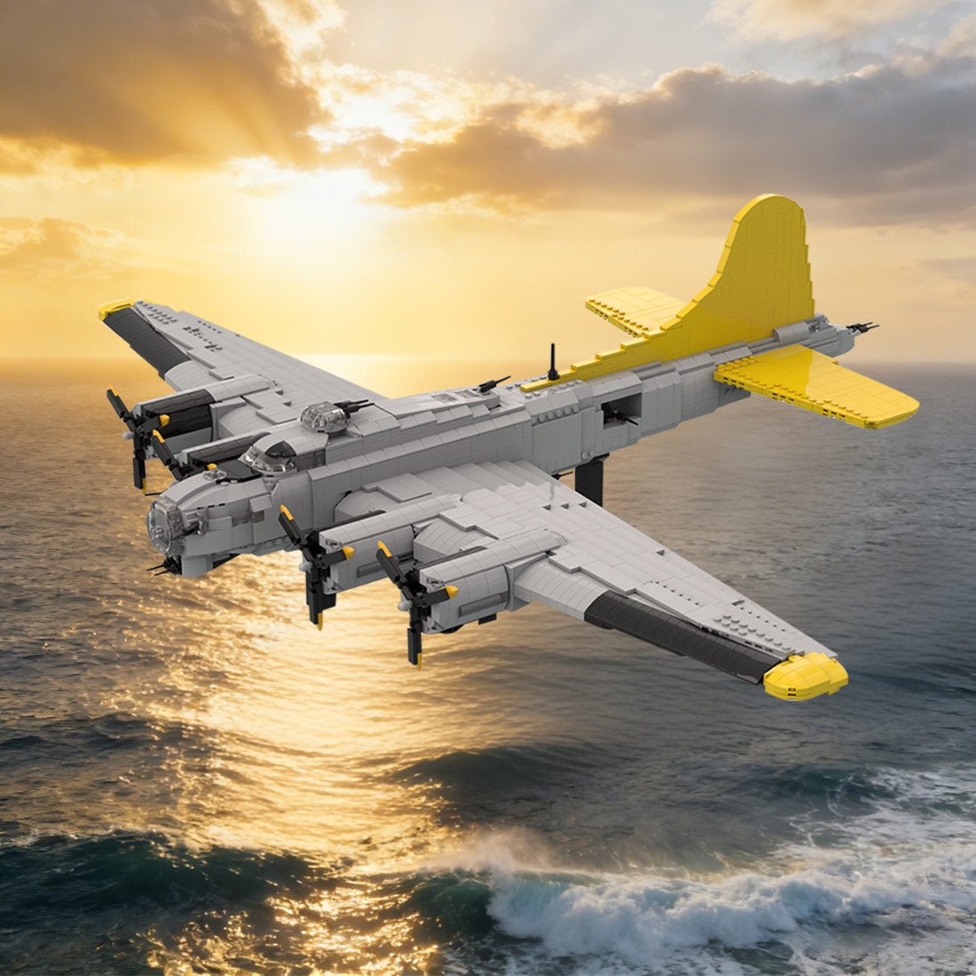 MOC - 228864 Boeing B - 17 Flying Fortress Building Blocks - LesDiy - Building Blocks