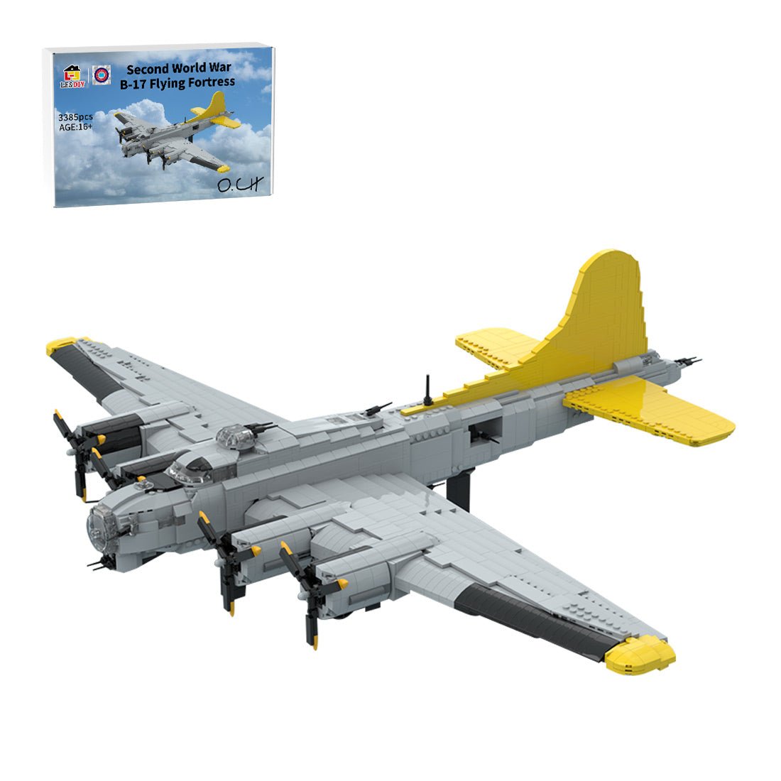 MOC - 228864 Boeing B - 17 Flying Fortress Building Blocks - LesDiy - Building Blocks