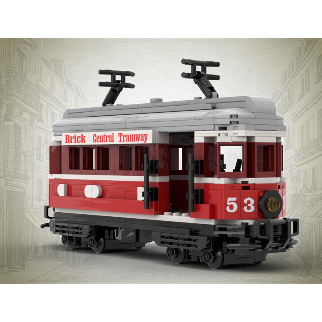MOC-229331 Trolley Crossing building Blocks | LesDiy