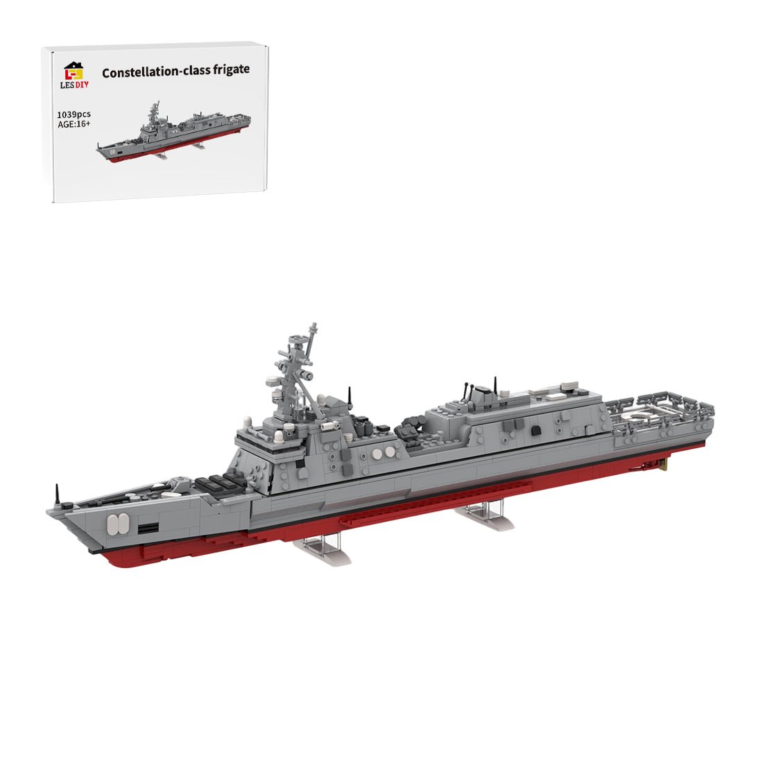 MOC - 229894 USS Constellation - class frigate Building Blocks - LesDiy - 