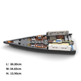 MOC - 230069 1/38 Scale Ultra MEGA Yacht - Part 1 Module 2 Deck 1 Bow Building Blocks - LesDiy - Building Blocks
