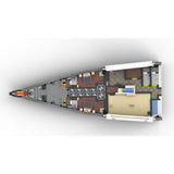 MOC - 230069 1/38 Scale Ultra MEGA Yacht - Part 1 Module 2 Deck 1 Bow Building Blocks - LesDiy - Building Blocks