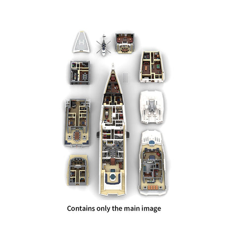 MOC - 230069 1/38 Scale Ultra MEGA Yacht - Part 4 Module 11 Deck 2 Stern 2 Building Blocks - LesDiy - Building Blocks
