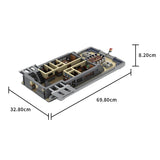 MOC - 230069 1/38 Scale Ultra MEGA Yacht - Part 7 Module 14 Deck 3 Stern Building Blocks - LesDiy - Building Blocks