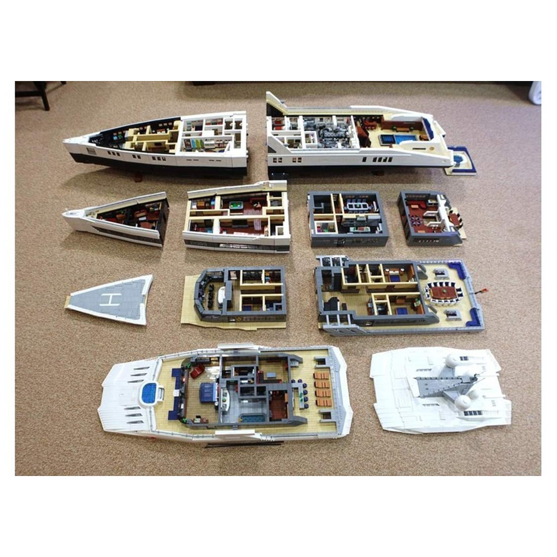 MOC - 230069 Ultra MEGA Yacht - 48,000 Parts - Mini - Fig Scale Building Blocks - LesDiy - Building Blocks