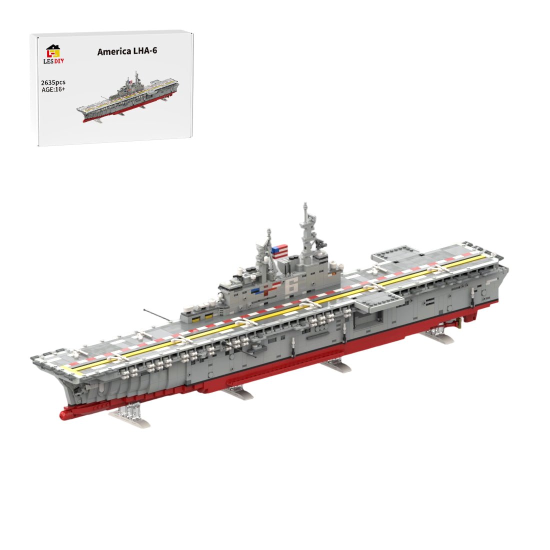 MOC-231557 USS America LHA-6 Building Blocks | LesDiy